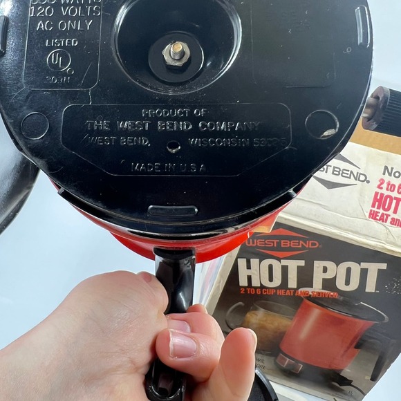 West Bend Vintage Hot Pot 36 Oz  2-6 Cup Plug In NOS New Old Stock TESTED 3253 - Picture 2 of 13